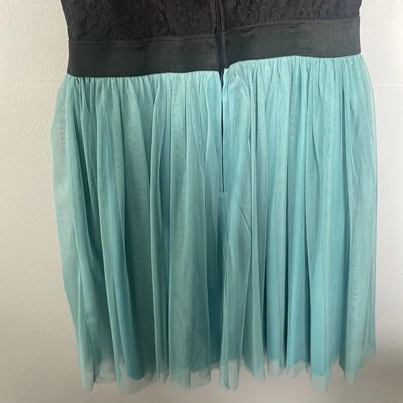 Wet Seal Size 5 black cut out lace top blue tulle Y2K dress whimsigoth fairy - Picture 6 of 7